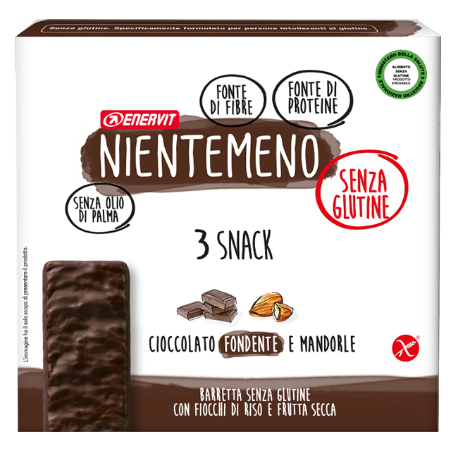 NIENTEMENO BAR FONDENTE MANDORLE 3 X 33 G - Doctor Vinz
