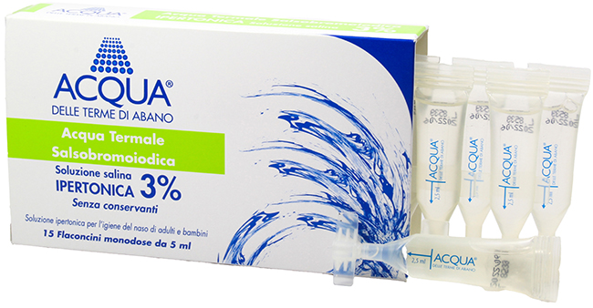 ACQUA DELLE TERME DI ABANO SOLUZIONE IPERTONICA 3% PER LAVAGGIO NASALE - Doctor Vinz