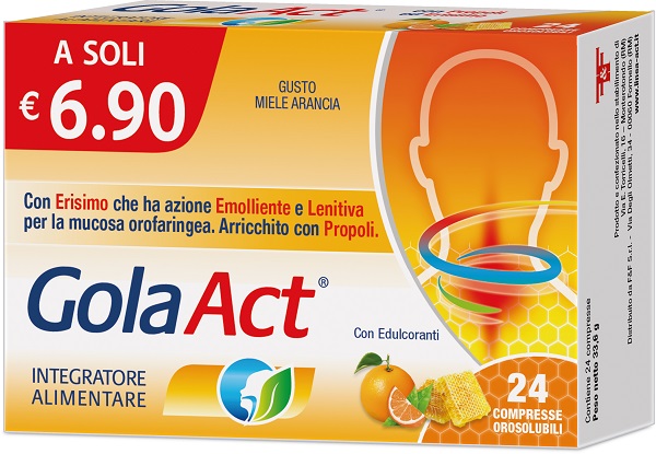 GOLA ACT MIELE ARANCIA 24 COMPRESSE SOLUBILI 33,6 G - Doctor Vinz