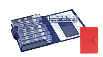 PORTAPILLOLE SETTIMANALE MEDIDOS ROSSO APERTURA/CHIUSA IN VELCRO 10,5X15,5X2,5 CM - Doctor Vinz