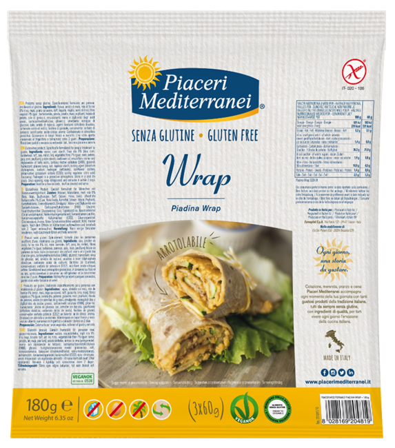 PIACERI MEDITERRANEI PIADINA WRAP 180 G - Doctor Vinz