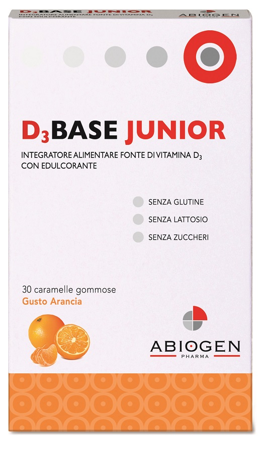 D3BASE JUNIOR - 30 CARAMELLE GOMMOSE GUSTO ARANCIA - Doctor Vinz