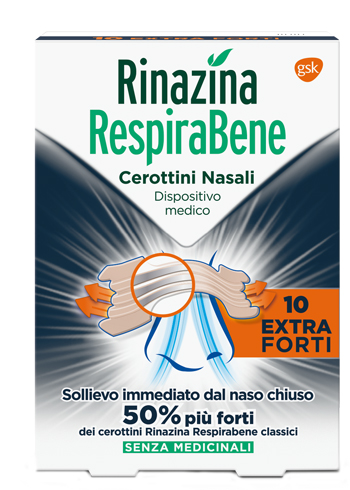 RINAZINA RESPIRABENE CEROTTI NASALI EXTRA FORTI 10 PEZZI - Doctor Vinz