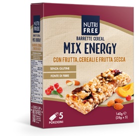 NUTRIFREE BARRETTE CEREAL MIX ENERGY 28 G X 5 - Doctor Vinz