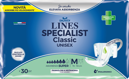 PANNOLONE MUTANDINA LINES SPECIALIST CLASSIC SUPER ULTRA MM 30 PEZZI - Doctor Vinz