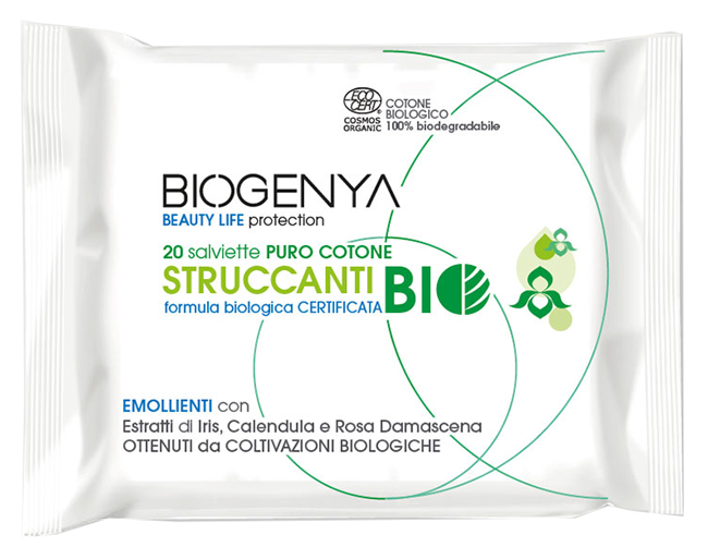 BIOGENYA BEAUTY LIFE PROTECTION 20 SALVIETTE IN PURO COTONE STRUCCANTI BIO - Doctor Vinz