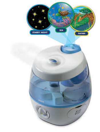 VICKS SWEETDREAMS UMIDIFICATORE A ULTRASUONI CON PROIETTORE IMMAGINI - Doctor Vinz