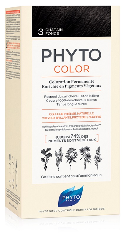 PHYTOCOLOR 3 CASTANO SCURO 1 LATTE + 1 CREMA + 1 MASCHERA + 1 PAIO DI GUANTI - Doctor Vinz