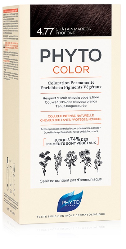 PHYTOCOLOR 4,77 CASTANO MARRONE INTENSO LATTE + CREMA + MASCHERA + 1 PAIO DI GUANTI - Doctor Vinz