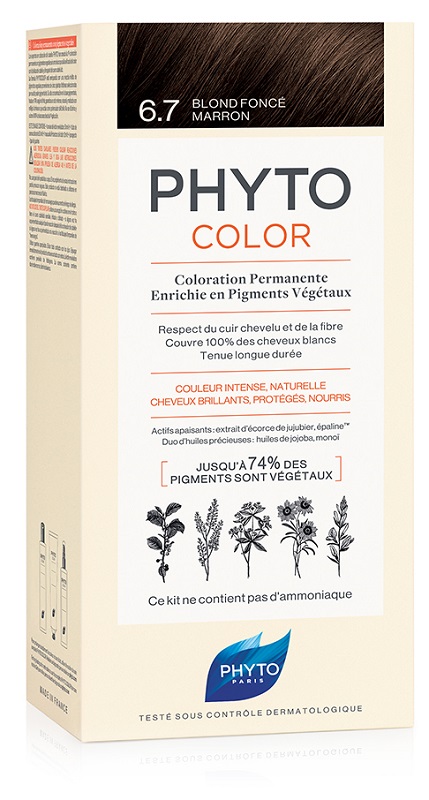 PHYTOCOLOR 6.7 BIONDO SCU TABA 1 LATTE + 1 CREMA + 1 MASCHERA + 1 PAIO DI GUANTI - Doctor Vinz