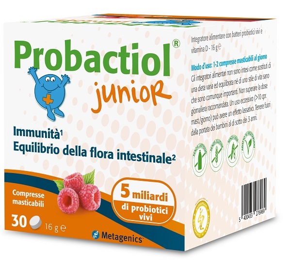 PROBACTIOL JUNIOR 30 COMPRESSE MASTICABILI NEW - Doctor Vinz