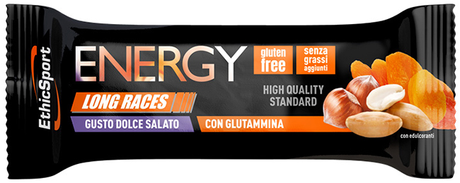 ETHICSPORT ENERGY LONG RACES BARRETTA ENERGETICA DOLCE SALATO CON GLUTAMMINA 42 G - Doctor Vinz