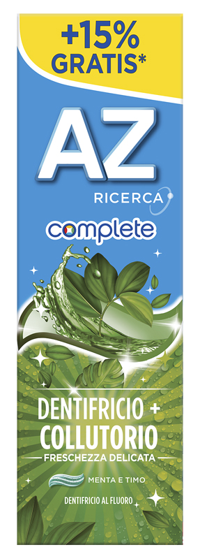 DENTIFRICIO ORAL B AZ COMPLETE + COLLUTORIO FRESCHEZZA DELICATA 65 + 10 ML - Doctor Vinz