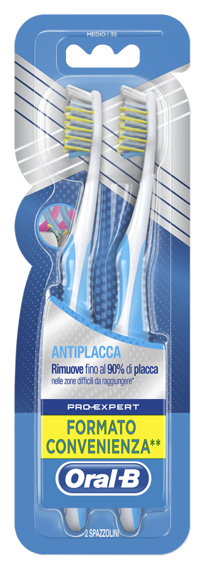 ORAL B MANUAL SPAZZOLINO PRO EXPERT CROSS ACTION ANTIPLACCA 35 M 2 PEZZI - Doctor Vinz