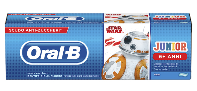 ORALB DENTIFRICIO JUNIOR STAR WARS 6-12 ANNI 75 ML - Doctor Vinz