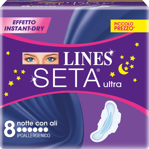 LINES SETA ULTRA ASSORBENTI DA NOTTE 8 PEZZI - Doctor Vinz