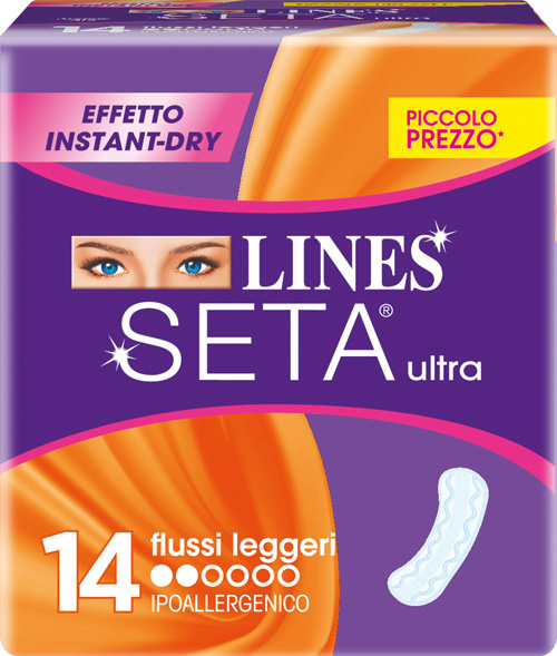 LINES SETA ULTRA ASSORBENTI PER FLUSSI LEGGERI 14 PEZZI - Doctor Vinz