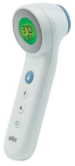 TERMOMETRO BRAUN TOUCH + NO TOUCH MODELLO BNT400 3 IN 1 PER MISURAZIONE TEMPERATURA A DISTANZA DELLA FRONTE CIBO E BAGNO - Doctor Vinz