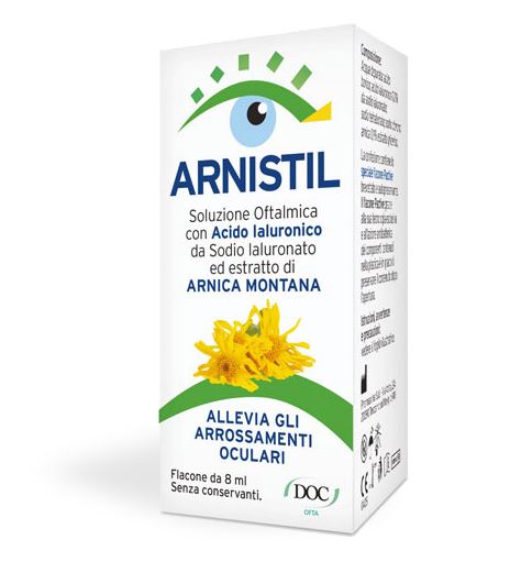ARNISTIL SOLUZIONE OFTALMICA ACIDO IALURONICO 0,2% + ESTRATTO DI ARNICA MONTANA 0,1% FLACONE 8 ML - Doctor Vinz