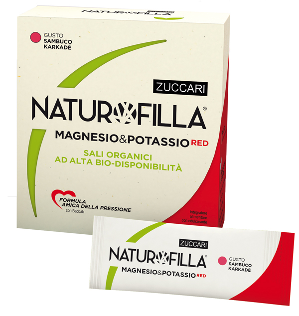 NATUROFILLA MAGNESIO & POTASSIO RED GUSTO SAMBUCO-KARKADE' 14 STICK PACK - Doctor Vinz