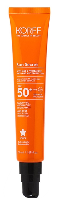 KORFF SUN SECRET FLUIDO VISO ANTIMACCHIE EFFETTO MATT SPF50+ 50 ML - Doctor Vinz