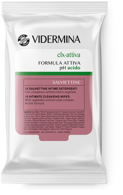 VIDERMINA CLX ATTIVA 15 SALVIETTE INTIME DETERGENTI - Doctor Vinz