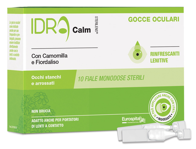GOCCE OCULARI RINFRESCANTI STERILENS IDRA CALM CAMOMILLA E FIORDALISO 10 FIALE MONODOSE DA 0,33 ML - Doctor Vinz