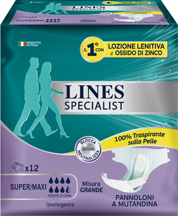 LINES SPECIALIST PANNOLONE A MUTANDA GRANDE 12  PEZZI - Doctor Vinz