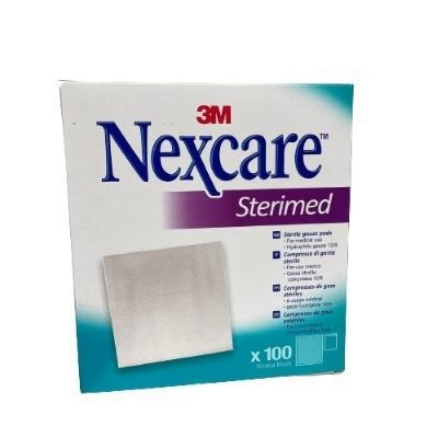 GARZA COMPRESSA NEXCARE STERIMED IN COTONE 20 FILI 18X40CM MULTILINGUAL 12 PEZZI - Doctor Vinz