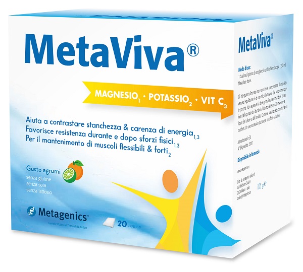 METAVIVA MAGNESIO POTASSIO VITAMINA C 20 BUSTINE - Doctor Vinz