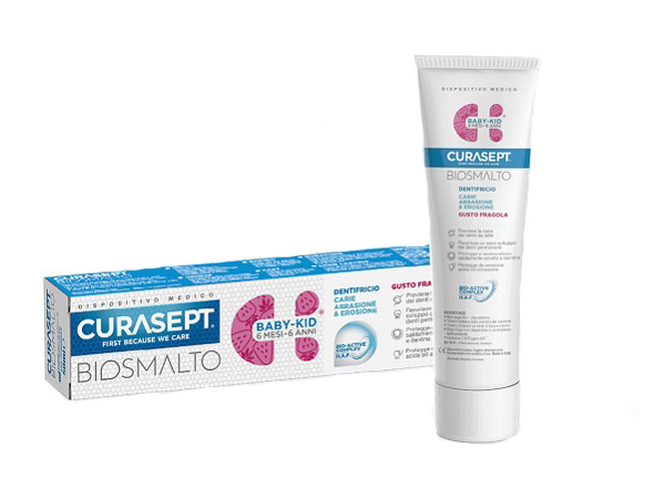 CURASEPT BIOSMALTO DENTIFRICIO BABY KID FRAGOLA 50 ML - Doctor Vinz