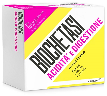 BIOCHETASI ACIDITA' E DIGESTIONE 20 BUSTE GRANULATO AROMA LIMONE - Doctor Vinz