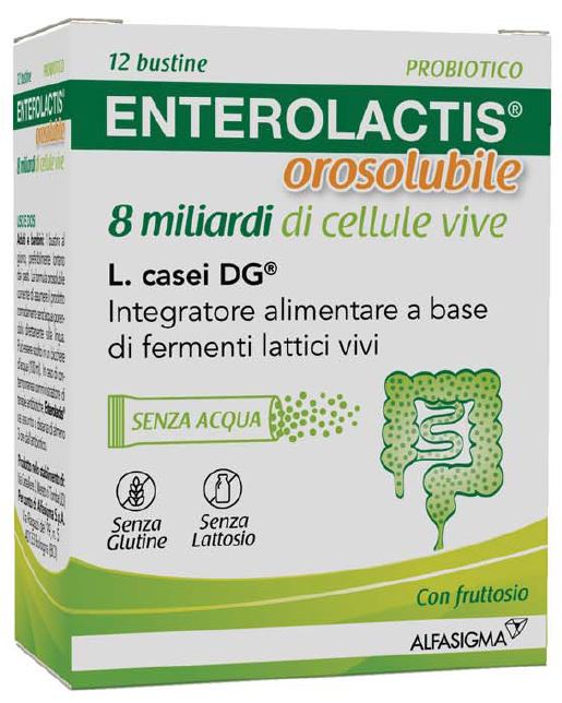 ENTEROLACTIS OROSOLUBILE 12 BUSTINE 8 MILIARDI DI CELLULE VIVE - Doctor Vinz