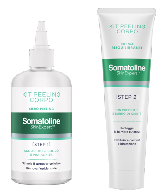 SOMATOLINE SKIN EXPERT KIT PEELING CORPO 1 GEL PEELING 200 ML + 1 CREMA RIEQUILIBRANTE 100 ML - Doctor Vinz